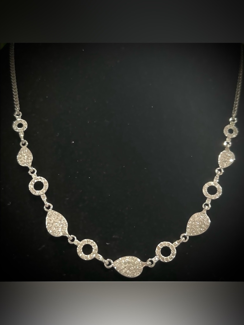 NWT Givenchy Silver Necklace with Crystal Details